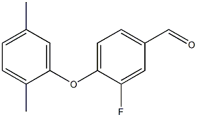 4-(2,5-dimethylphenoxy)-3-fluorobenzaldehyde Struktur