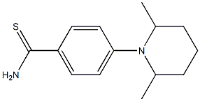 4-(2,6-dimethylpiperidin-1-yl)benzene-1-carbothioamide Struktur