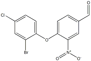 4-(2-bromo-4-chlorophenoxy)-3-nitrobenzaldehyde Struktur