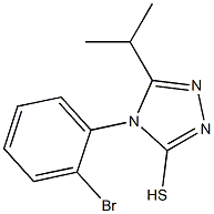 4-(2-bromophenyl)-5-(propan-2-yl)-4H-1,2,4-triazole-3-thiol Struktur