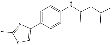 4-(2-methyl-1,3-thiazol-4-yl)-N-(4-methylpentan-2-yl)aniline Struktur