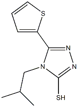 4-(2-methylpropyl)-5-(thiophen-2-yl)-4H-1,2,4-triazole-3-thiol Struktur