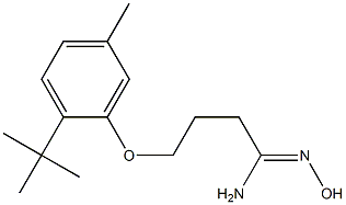 4-(2-tert-butyl-5-methylphenoxy)-N'-hydroxybutanimidamide Struktur