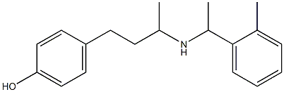 4-(3-{[1-(2-methylphenyl)ethyl]amino}butyl)phenol Struktur