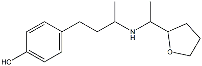 4-(3-{[1-(oxolan-2-yl)ethyl]amino}butyl)phenol Struktur