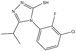 4-(3-chloro-2-fluorophenyl)-5-(propan-2-yl)-4H-1,2,4-triazole-3-thiol Struktur