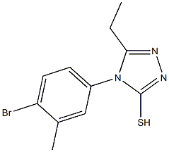 4-(4-bromo-3-methylphenyl)-5-ethyl-4H-1,2,4-triazole-3-thiol Struktur