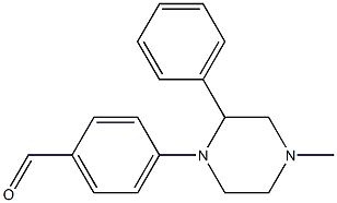 4-(4-methyl-2-phenylpiperazin-1-yl)benzaldehyde Struktur