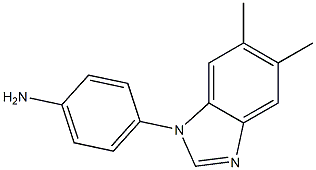 4-(5,6-dimethyl-1H-1,3-benzodiazol-1-yl)aniline Struktur