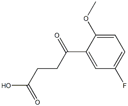 4-(5-fluoro-2-methoxyphenyl)-4-oxobutanoic acid Struktur