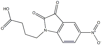 4-(5-nitro-2,3-dioxo-2,3-dihydro-1H-indol-1-yl)butanoic acid Struktur