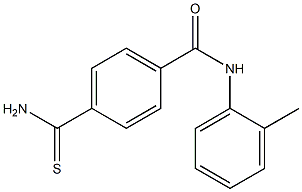 4-(aminocarbonothioyl)-N-(2-methylphenyl)benzamide Struktur