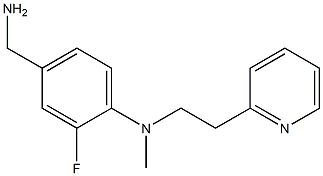 4-(aminomethyl)-2-fluoro-N-methyl-N-[2-(pyridin-2-yl)ethyl]aniline Struktur