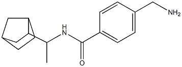 4-(aminomethyl)-N-(1-{bicyclo[2.2.1]heptan-2-yl}ethyl)benzamide Struktur