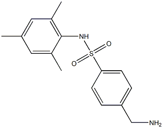 4-(aminomethyl)-N-(2,4,6-trimethylphenyl)benzene-1-sulfonamide Struktur