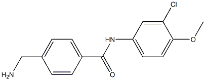 4-(aminomethyl)-N-(3-chloro-4-methoxyphenyl)benzamide Struktur