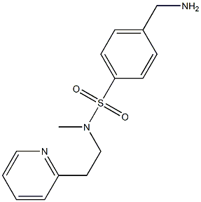 4-(aminomethyl)-N-methyl-N-[2-(pyridin-2-yl)ethyl]benzene-1-sulfonamide Struktur