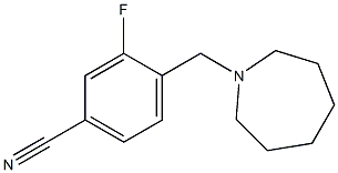 4-(azepan-1-ylmethyl)-3-fluorobenzonitrile Struktur