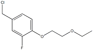 4-(chloromethyl)-1-(2-ethoxyethoxy)-2-fluorobenzene Struktur