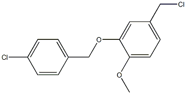 4-(chloromethyl)-2-[(4-chlorophenyl)methoxy]-1-methoxybenzene Struktur