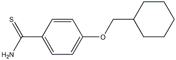 4-(cyclohexylmethoxy)benzene-1-carbothioamide Struktur