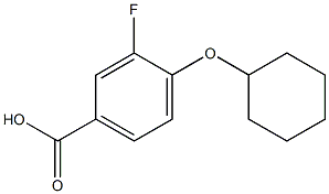 4-(cyclohexyloxy)-3-fluorobenzoic acid Struktur