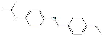 4-(difluoromethoxy)-N-[(4-methoxyphenyl)methyl]aniline Struktur