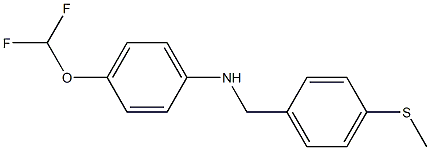 4-(difluoromethoxy)-N-{[4-(methylsulfanyl)phenyl]methyl}aniline Struktur