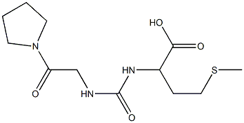 4-(methylsulfanyl)-2-({[2-oxo-2-(pyrrolidin-1-yl)ethyl]carbamoyl}amino)butanoic acid Struktur