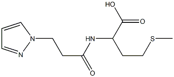 4-(methylsulfanyl)-2-[3-(1H-pyrazol-1-yl)propanamido]butanoic acid Struktur