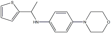 4-(morpholin-4-yl)-N-[1-(thiophen-2-yl)ethyl]aniline Struktur