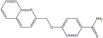 4-(quinolin-2-ylmethoxy)benzene-1-carbothioamide Struktur