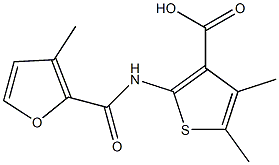 4,5-dimethyl-2-[(3-methyl-2-furoyl)amino]thiophene-3-carboxylic acid Struktur