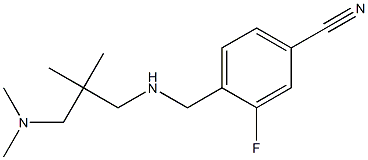 4-[({2-[(dimethylamino)methyl]-2-methylpropyl}amino)methyl]-3-fluorobenzonitrile Struktur