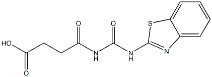 4-[(1,3-benzothiazol-2-ylcarbamoyl)amino]-4-oxobutanoic acid Struktur