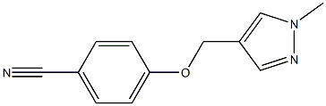 4-[(1-methyl-1H-pyrazol-4-yl)methoxy]benzonitrile Struktur