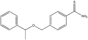 4-[(1-phenylethoxy)methyl]benzenecarbothioamide Struktur