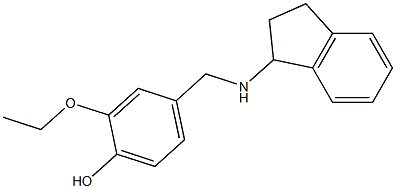 4-[(2,3-dihydro-1H-inden-1-ylamino)methyl]-2-ethoxyphenol Struktur