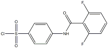 4-[(2,6-difluorobenzene)amido]benzene-1-sulfonyl chloride Struktur