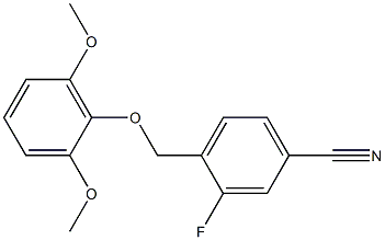 4-[(2,6-dimethoxyphenoxy)methyl]-3-fluorobenzonitrile Struktur