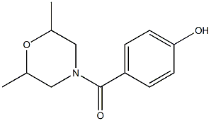 4-[(2,6-dimethylmorpholin-4-yl)carbonyl]phenol Struktur