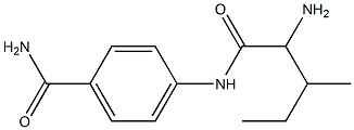 4-[(2-amino-3-methylpentanoyl)amino]benzamide Struktur