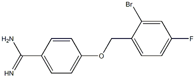 4-[(2-bromo-4-fluorobenzyl)oxy]benzenecarboximidamide Struktur