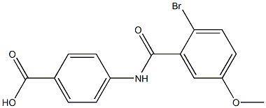 4-[(2-bromo-5-methoxybenzene)amido]benzoic acid Struktur