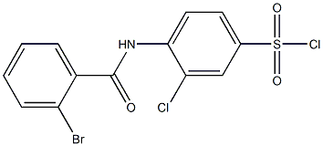 4-[(2-bromobenzene)amido]-3-chlorobenzene-1-sulfonyl chloride Struktur