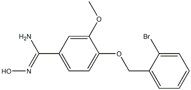 4-[(2-bromophenyl)methoxy]-N'-hydroxy-3-methoxybenzene-1-carboximidamide Struktur