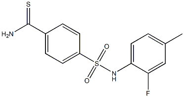 4-[(2-fluoro-4-methylphenyl)sulfamoyl]benzene-1-carbothioamide Struktur