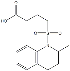 4-[(2-methyl-1,2,3,4-tetrahydroquinoline-1-)sulfonyl]butanoic acid Struktur