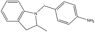 4-[(2-methyl-2,3-dihydro-1H-indol-1-yl)methyl]aniline Struktur