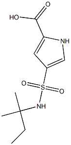 4-[(2-methylbutan-2-yl)sulfamoyl]-1H-pyrrole-2-carboxylic acid Struktur